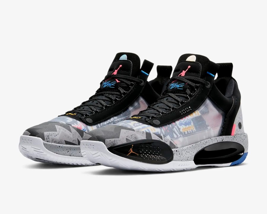 エア ジョーダン 34 ロー ヘリテージ ブラック レーザー オレンジ ホワイト シューズ ジャパン