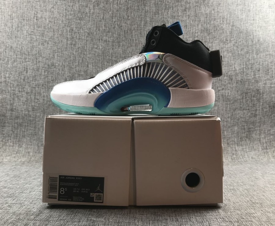 エア ジョーダン 35 ハイ レトロ ホワイト ブラック ダークブルー バスケットボール シューズ 日本