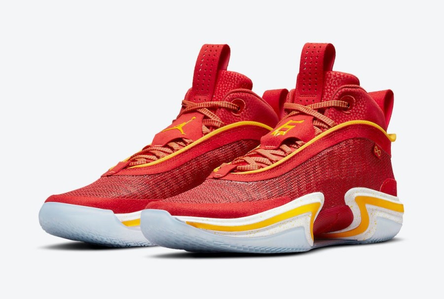 エア ジョーダン 36 Pe Guo Ailun ユニバーシティ レッド イエロー ホワイト ジャパン