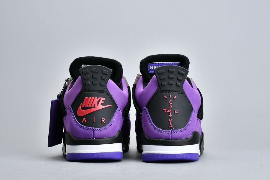 トラビス スコット X エア ジョーダン 4 パープル ブラック ホワイト