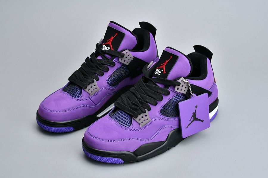 トラビス スコット X エア ジョーダン 4 パープル ブラック ホワイト
