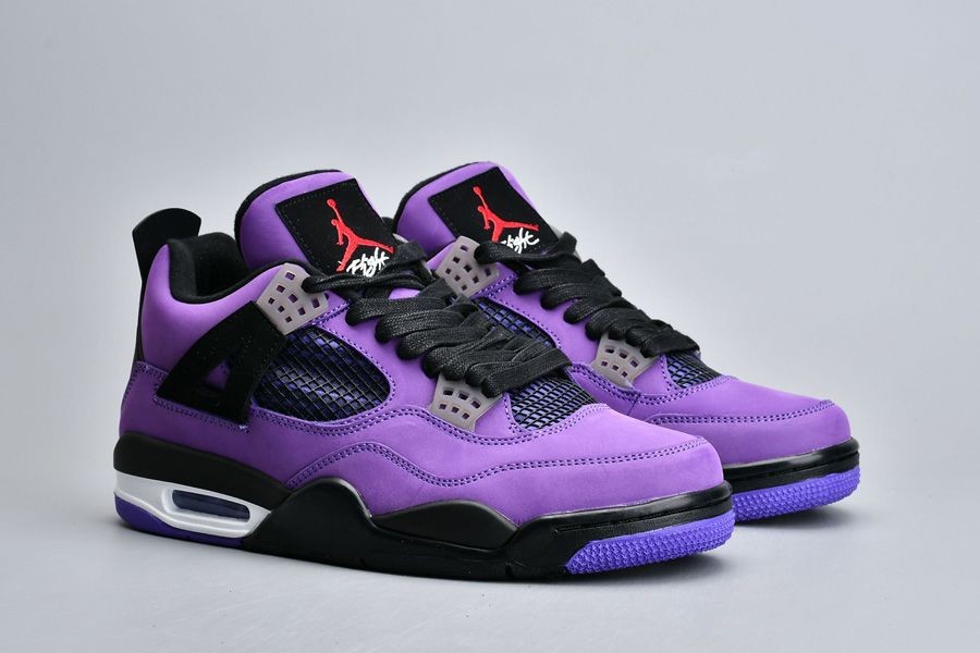 トラビス スコット X エア ジョーダン 4 パープル ブラック ホワイト