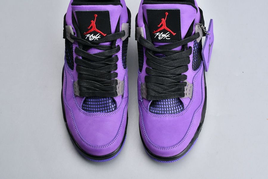 トラビス スコット X エア ジョーダン 4 パープル ブラック ホワイト