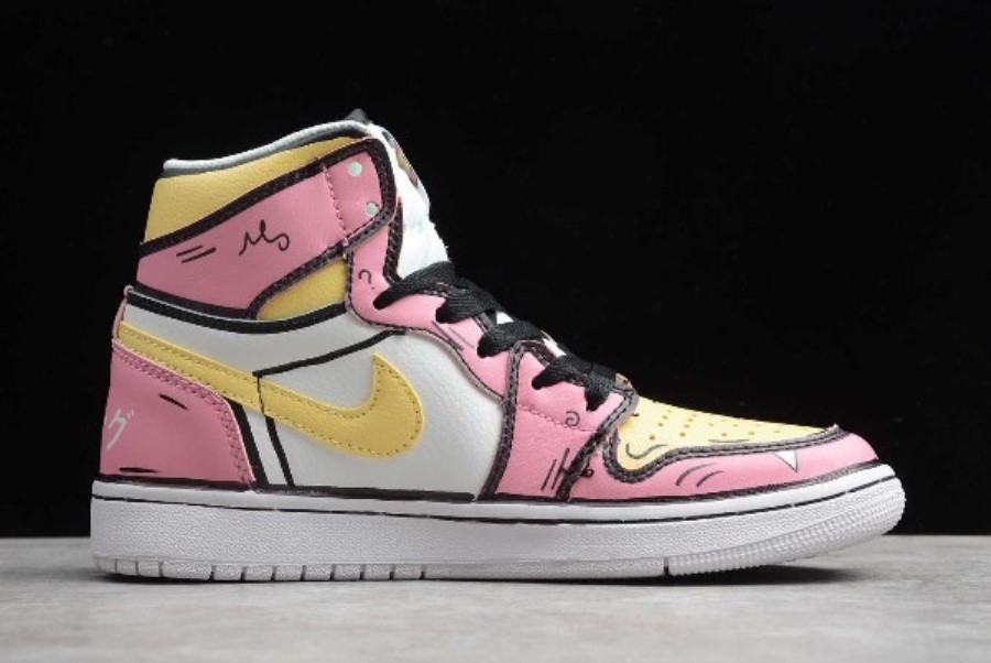 2019 エア ジョーダン 1 GS ハイ ピンク ホワイト ブラック イエロー ジャパン