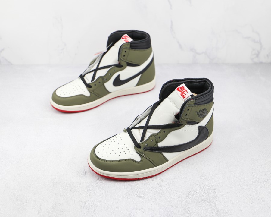 トラビス スコット X フラグメント X エア ジョーダン 1 レトロ ハイ OG SP グリーン ホワイト ブラック ジャパン