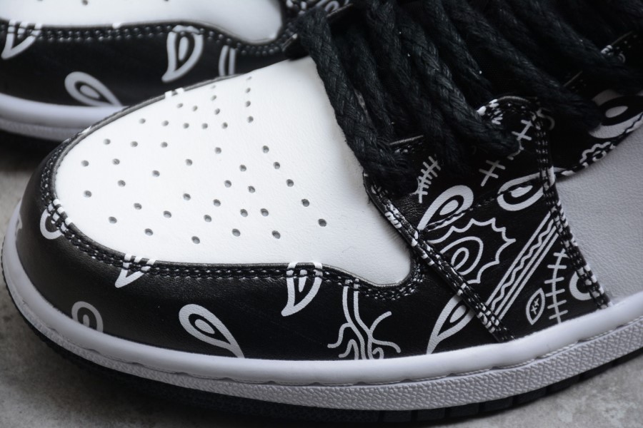 ナイキ エア ジョーダン 1 ロー ブラック ホワイト グレー ペイズリー ジャパン