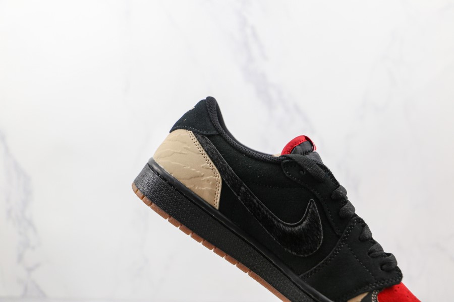 ソレフライ X エア ジョーダン 1 ロー カーニボー ブラック レッド ブラウン ジャパン