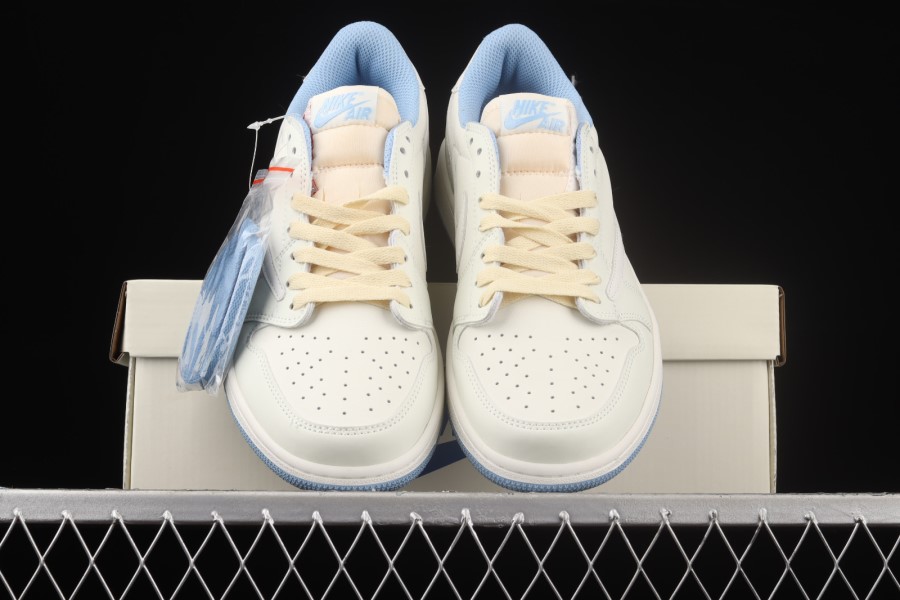 トラビス スコット X エア ジョーダン 1 ロー ブルー ホワイト シューズ ジャパン