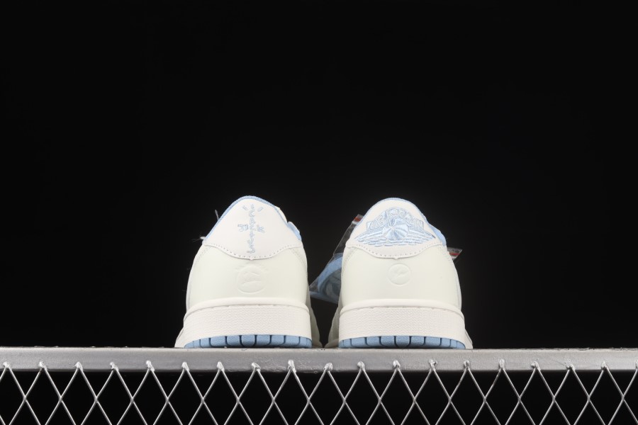 トラビス スコット X エア ジョーダン 1 ロー ブルー ホワイト シューズ ジャパン