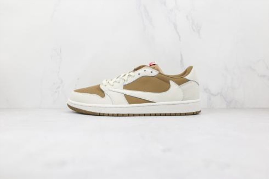 トラビス スコット X エア ジョーダン 1 ロー ブラウン ホワイト シューズ ジャパン