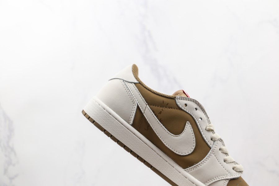 トラビス スコット X エア ジョーダン 1 ロー ブラウン ホワイト シューズ ジャパン