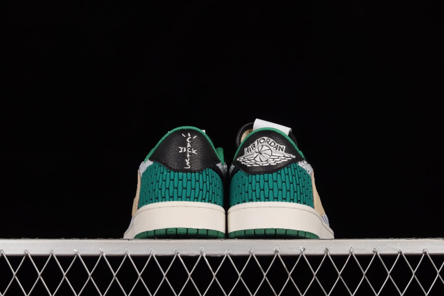 トラビス スコット X フラグメント X エア ジョーダン 1 ロー ニッティング グリーン ブラック ホワイト ジャパン