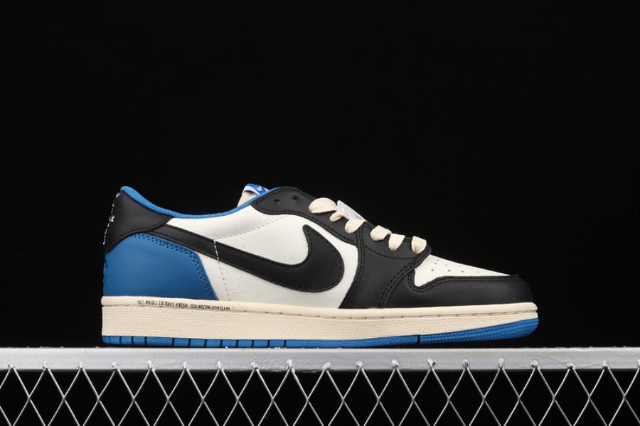 トラビス スコット X フラグメント X エア ジョーダン 1 ロー ミリタリー ブルー ジャパン