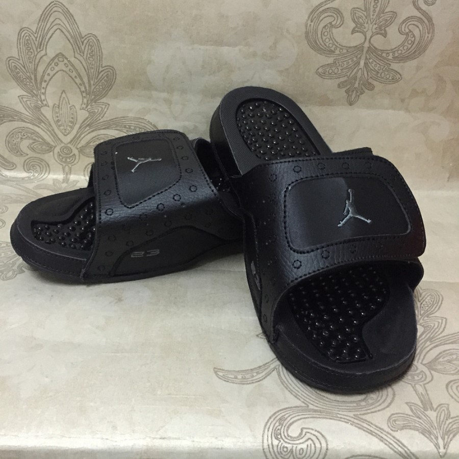 ナイキ エア ジョーダン ハイドロ Xiii 13 レトロ ブラック アンスラサイト メンズ スポーツ スリッパ ジャパン