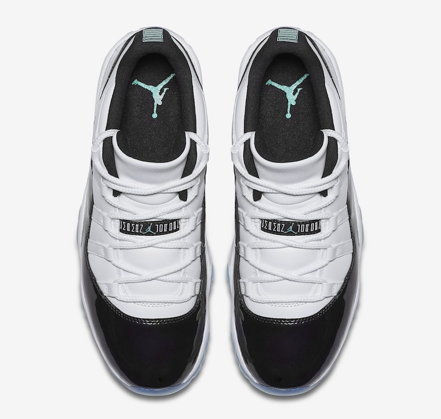 エア ジョーダン 11 ロー 虹色ホワイト エメラルド ライズ ブラック ジャパン