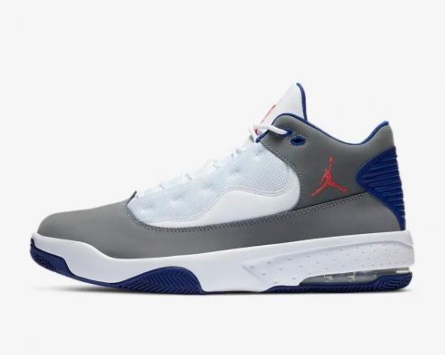 エア ジョーダン マックス オーラ 2 スモーク グレー ホワイト ディープ ロイヤル ブルー トラック レッド ジャパン