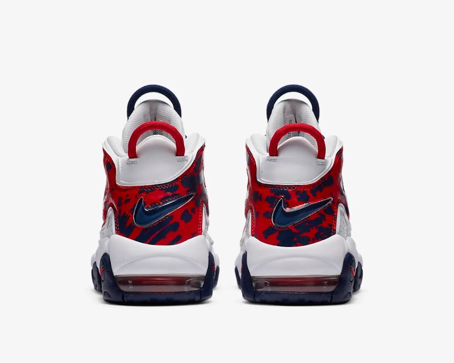 ナイキ エア ジョーダン モア アップテンポ Gs レッド ネイビー カモ バスケットボール シューズ ジャパン